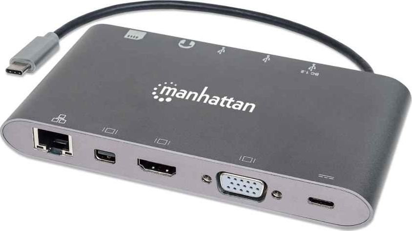 Manhattan Stacja/replikator 7w1 USB-C (152808)