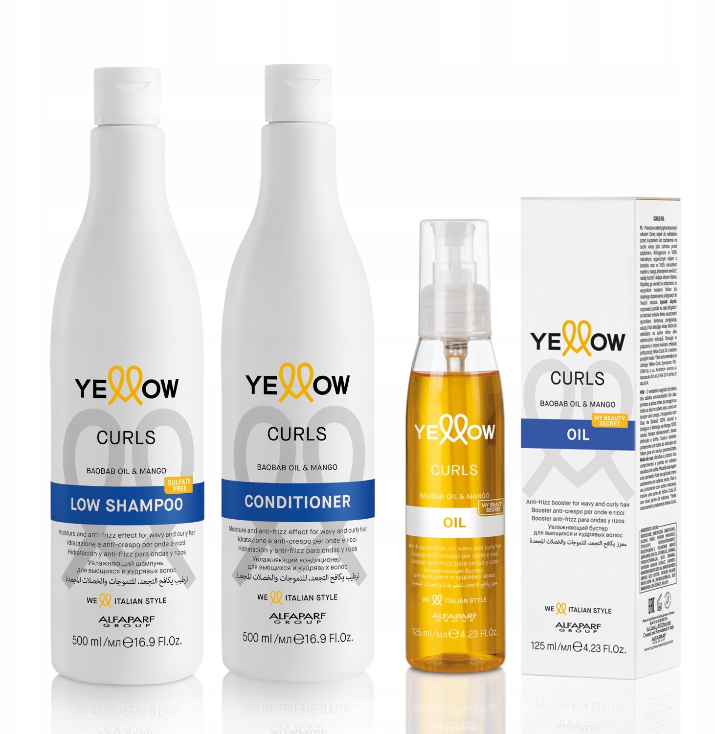 Yellow Curls Zestaw do włosów kręconych