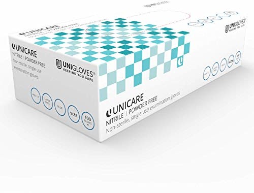 UNIGLOVES UNICARE UCN1204 rękawiczki bez pudru nitrylu, duże, zestaw 100 sztuk UCN1204