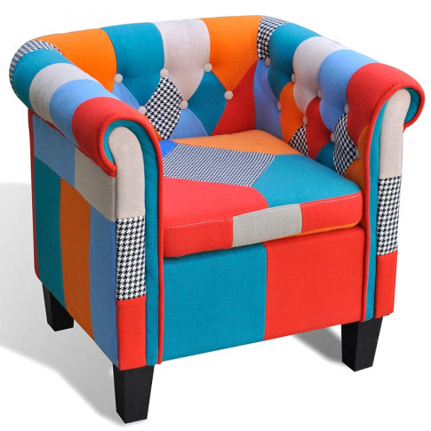 Fotel patchworkowy chesterfield Havier 2X