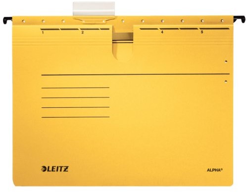 Leitz Alpha teczka zawieszana 1984-15, żółta, 5 szt. 19843015