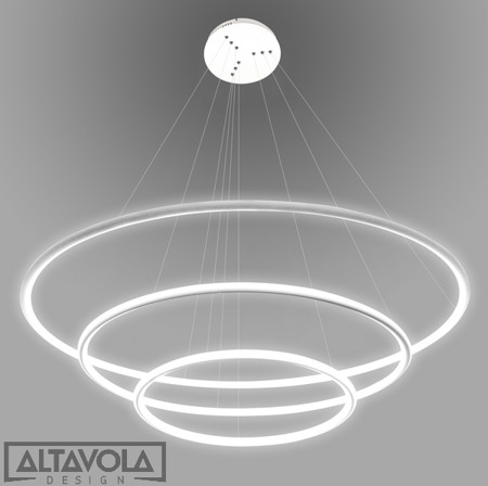 Altavola Design Lampa wisząca LAMPA LEDOWE OKRĘGI NO 3 biała LC-011-AC14-R01-A-110W-WH