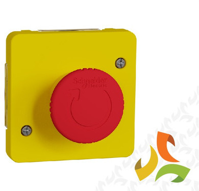 Schneider Electric MUREVA STYL Mechanizm łącznika awaryjnego zwalniany obrotem IP55 żółty MUR35053 MUR35053/SCH