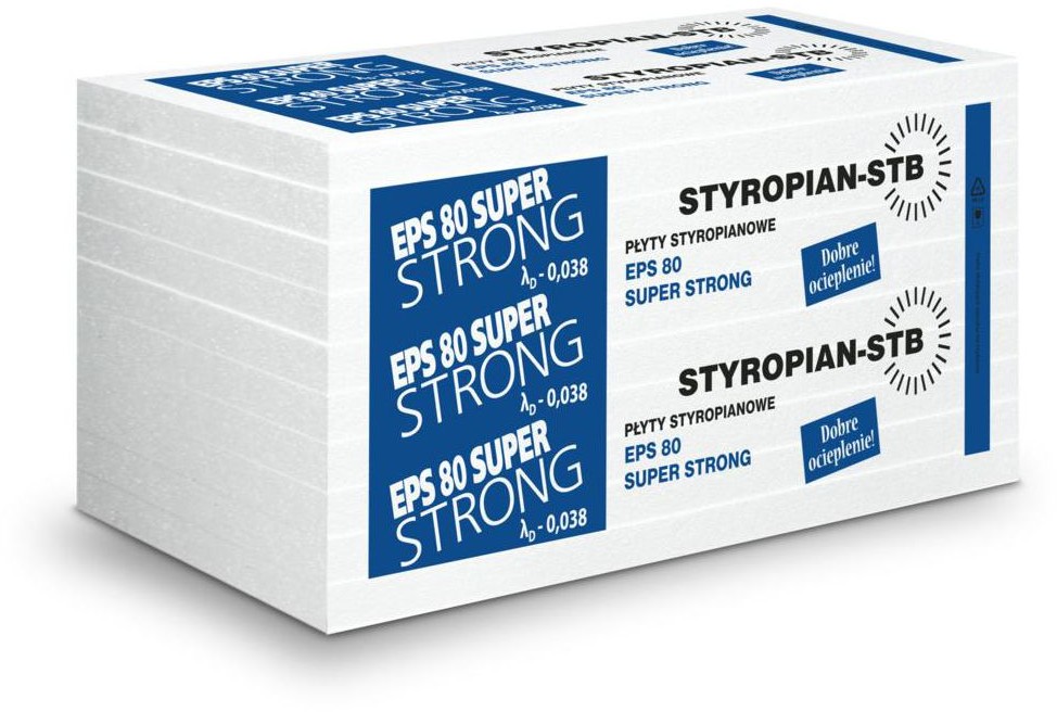 STB Styropian Podłoga Dach Super Strong EPS 80 30 mm 10m2 STB