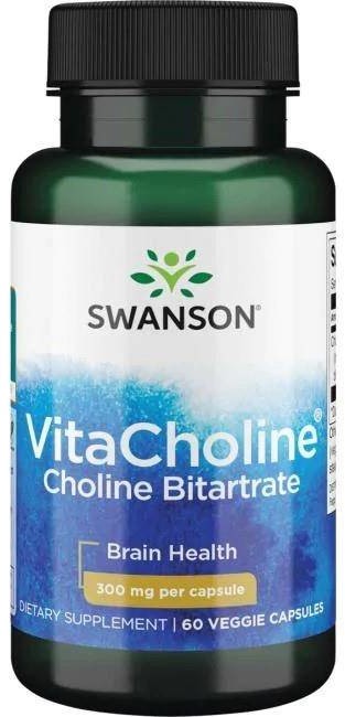 SWANSON VitaCholine 300mg, 60kaps. - Cholina