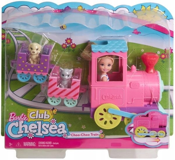 Mattel Lalka Chelsea +pociąg ze zwierzątkami FRL86