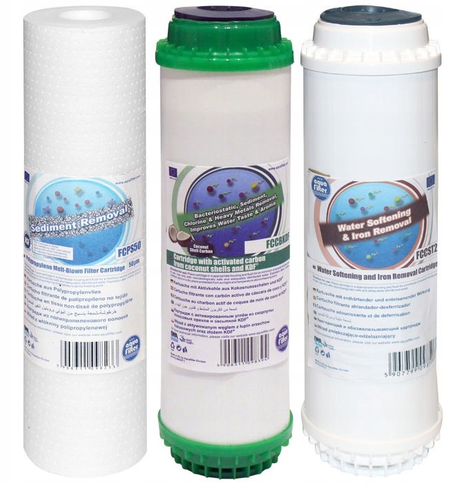 AquaFilter kpl wkładów do filtrów FP3-K1, FP3-HJ