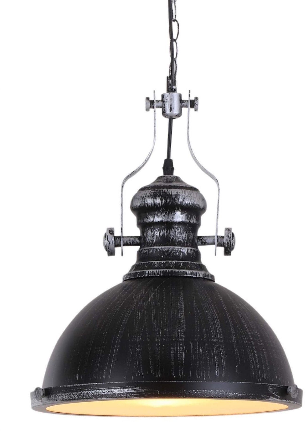 Lumina Deco Deco LAMPA WISZĄCA INDUSTRIALNA DUŻA STARE SREBRO ELIGIO W1 LDP 6863-1 (O.SL)