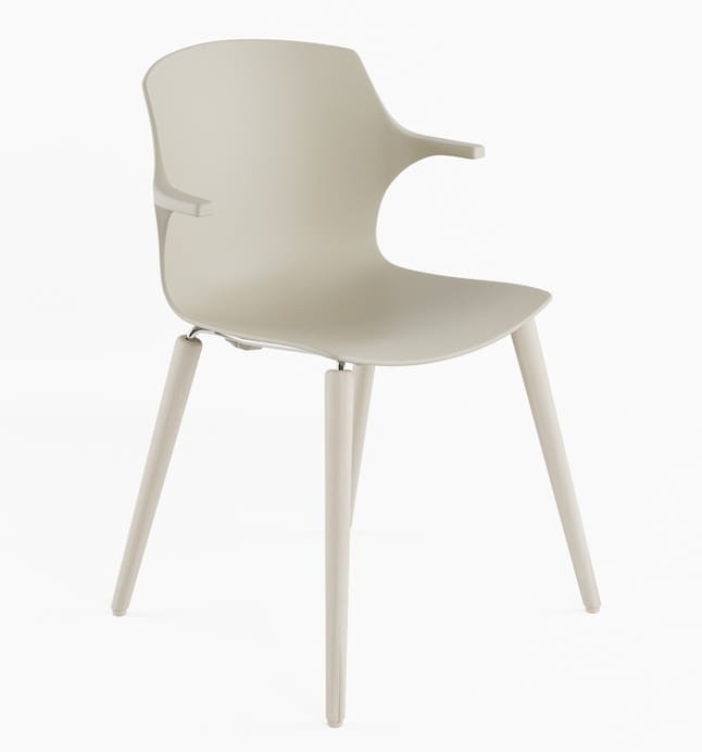 Intarseating Krzesło FRILL z podłokietnikami drewniany stelaż KB-FRILL-PL-360