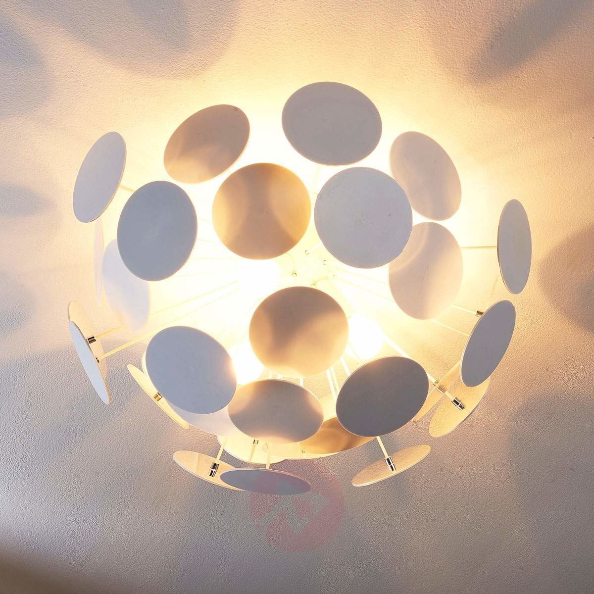 Lindby Designerska lampa sufitowa biała 3-punktowa - Cerchio