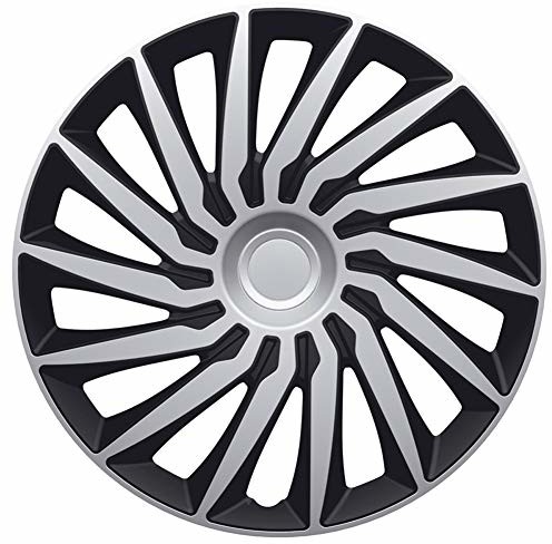 AUTOSTYLE AutoStyle Silver/Black Kendo zestaw kołpaków ozdobnych, 14 cali, srebrny/czarny KENDO 14