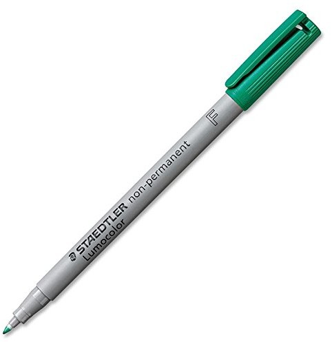 Staedtler 316 Lumocolor pisak uniwersalny z końcówką F, ok. 0,6 mm, nie-permanentny, 10 szt. w kartoniku, zielony 316-5