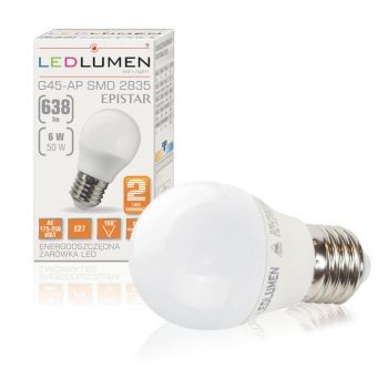 LEDlumen Żarówka LED E27 6W 230V 638 lm 251090151