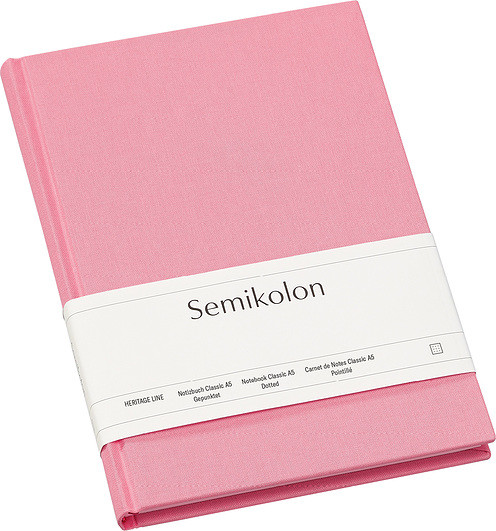 Semikolon Notes Uni Classic A5 różowy w kropki 360363
