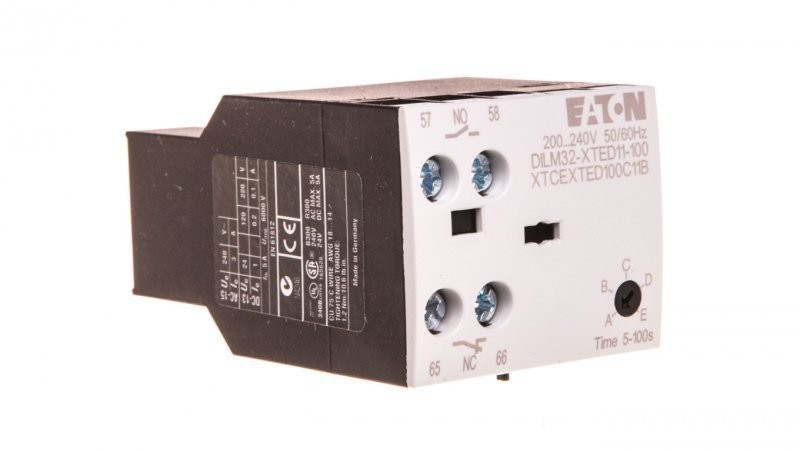 Eaton Elektroniczny moduł czasowy opóźnione odpadanie 5-100sek 1Z 1R 230V AC DILM32-XTED11-100(RAC240) 104948 104948