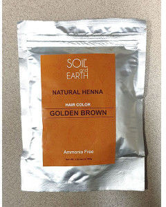 Soil and earth Henna do włosów Indyjska ZŁOTY BRĄZ 100g Soil&Earth