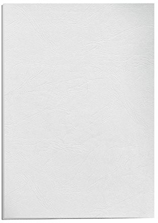 Fellowes Delta okładki do wiązania A4 o wyglądzie skóry 25 sztuk, białe 5373602