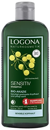 Logona naturalny kosmetyki Sensitiv Shampoo Bio-akacja, uspokaja krańcowo pesymistycznych i delikatnej skóry głowy, delikatne czyszczenie, z ekstraktami z bio-roślin i arginina, 250 ML 168