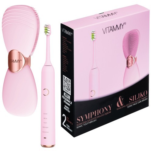 VITAMMY Vitammy Symphony&Siliko Zestaw prezentowy szczoteczka soniczna do zębów i szczoteczka do twarzy TOW017323