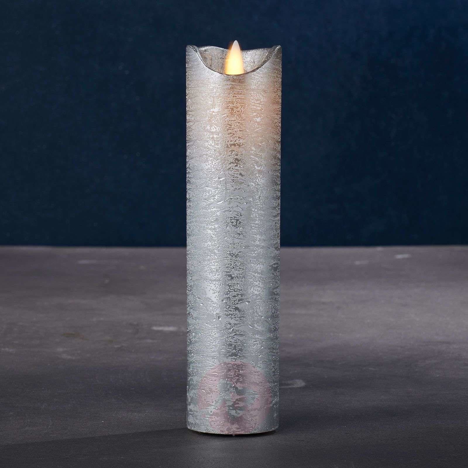 Sirius Świeca LED Sara Exclusive, srebrna, 5cm, 20cm