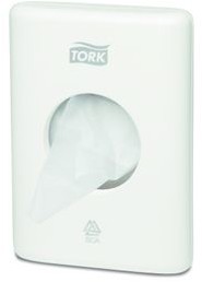 Tork Dozownik na woreczki sanitarne biały tworzywo abs