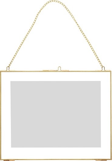 Hubsch Ramka na zdjęcia 30 x 24 cm złota na łańcuszku 150209