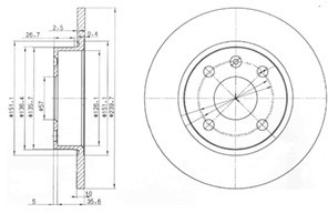 Delphi TARCZA HAMULCOWA OPEL
