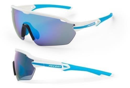 Accent Okulary Reflex biało-niebieskie, 2 pary soczewek