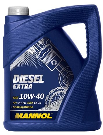 MANNOL Mannol 50515202000 Diesel Extra 10W40 CH-4/SL olej silnikowy, 5 l 50515200500