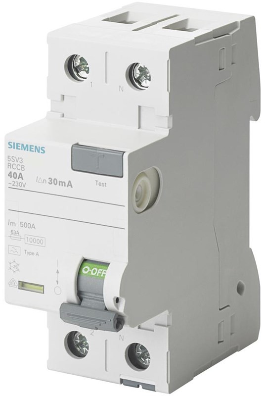 Siemens Rccb type a 25/2 30ma 2mw 5sv3312-6 5SV3312-6
