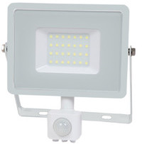 V-tac naświetlacz LED Pro series) z czujnikiem ruchu PIR VT-30-S-W SAMSUNG CHIP 30W 4000K 2550lm IP65 biały SKU 458