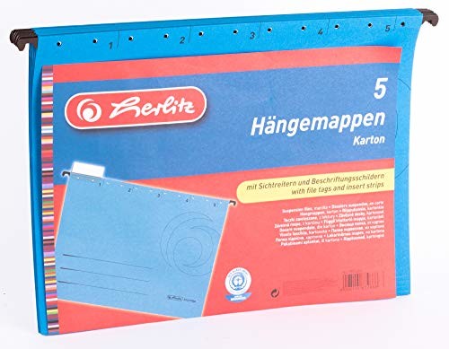 Herlitz 5874664 teczka wisząca niebieska 5 sztuk w opakowaniu 5874664