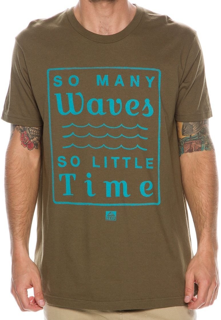 Reef t-shirt MORE OVER LESS Olive