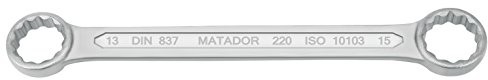 MATADOR Matador podwójny klucz oczkowy, 13 X 15 MM, 0220 1315