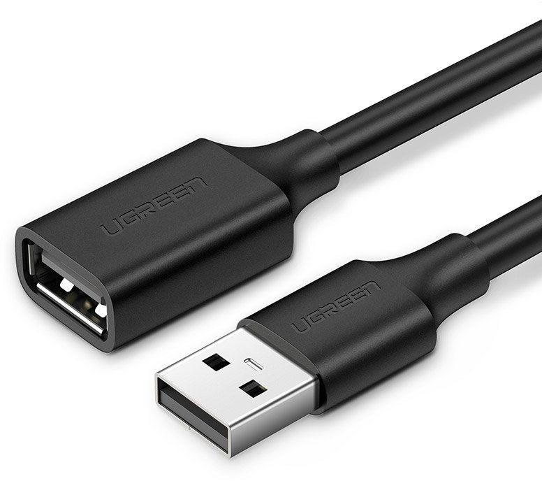 Ugreen kabel przewód przejściówka USB (żeński) - USB (męski) 2m czarny (10316) - 2 10316
