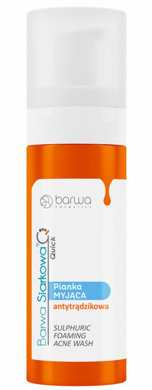 Barwa SULPHURIC FOAMING ACNE WASH - Antytrądzikowa Pianka Myjąca BARFWPMY