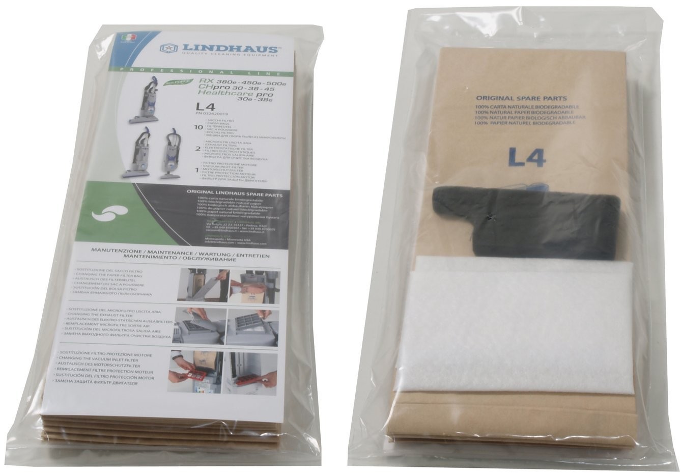 Lindhaus Worki filtry do odkurzacza kolumnowego  RX 380E 450E 500E RX L4 bags filters