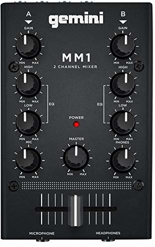 Gemini MM-1 - Mini 2-kanałowy mikser DJ GEMIMM1MINIMIXER