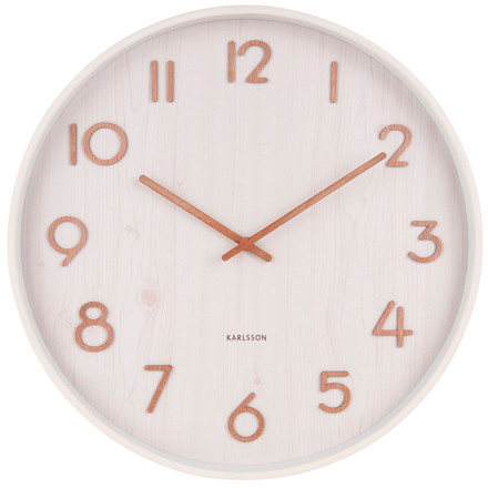 Karlsson Zegar ścienny Pure large basswood white by KA5810WH