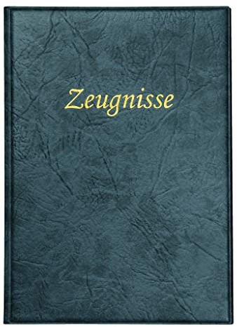 VELOFLEX Veloflex 4401850 teczka na świadectwa A4, książka na świadectwa, groszkowanie skórzane, z 10 koszulkami, niebieska 4401850