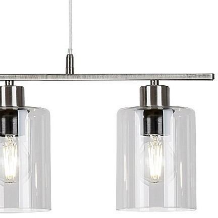 Rabalux Nowoczesna LAMPA wisząca MIROSLAW 3580 salonowy zwis szklany 3-punktowy chrom 3580