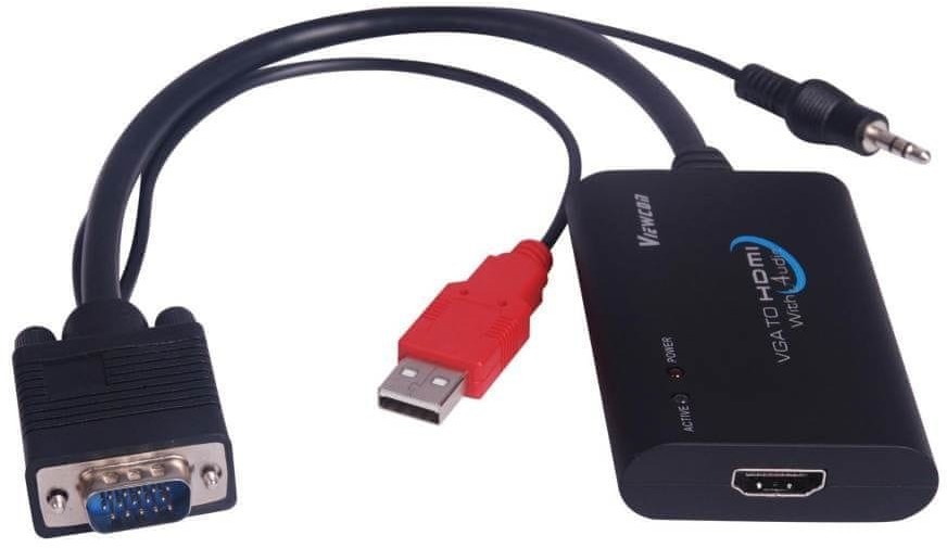 PremiumCord elektroniczny konwerter VGA + audio na HDMI