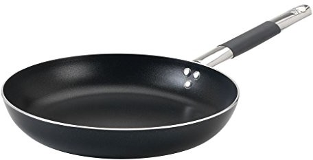 Pentole Agnelli pentole agnelli ALB lakier patelnia z łbem wpuszczanym Lang dostawy skakanka, wykonany z aluminium, z uchwytem ze stali nierdzewnej Cool, czarna, czarny, 36 cm ALSC111BBSSC36