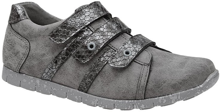 Kornecki Sneakersy Półbuty 4928 Popielate na rzepy 27692