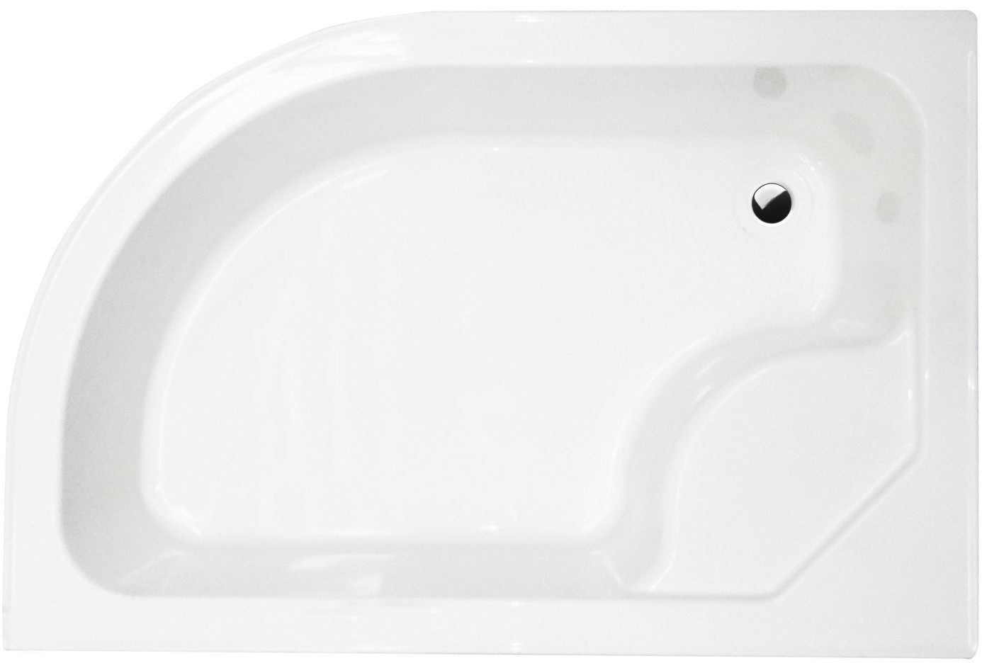 Durasan Global 80x120 asymetryczny z siedziskiem prawy