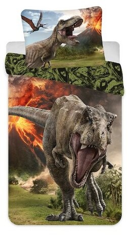 Pościel bawełniana Jurassic world Volcano, 140 x 200 cm, 70 x 90 cm