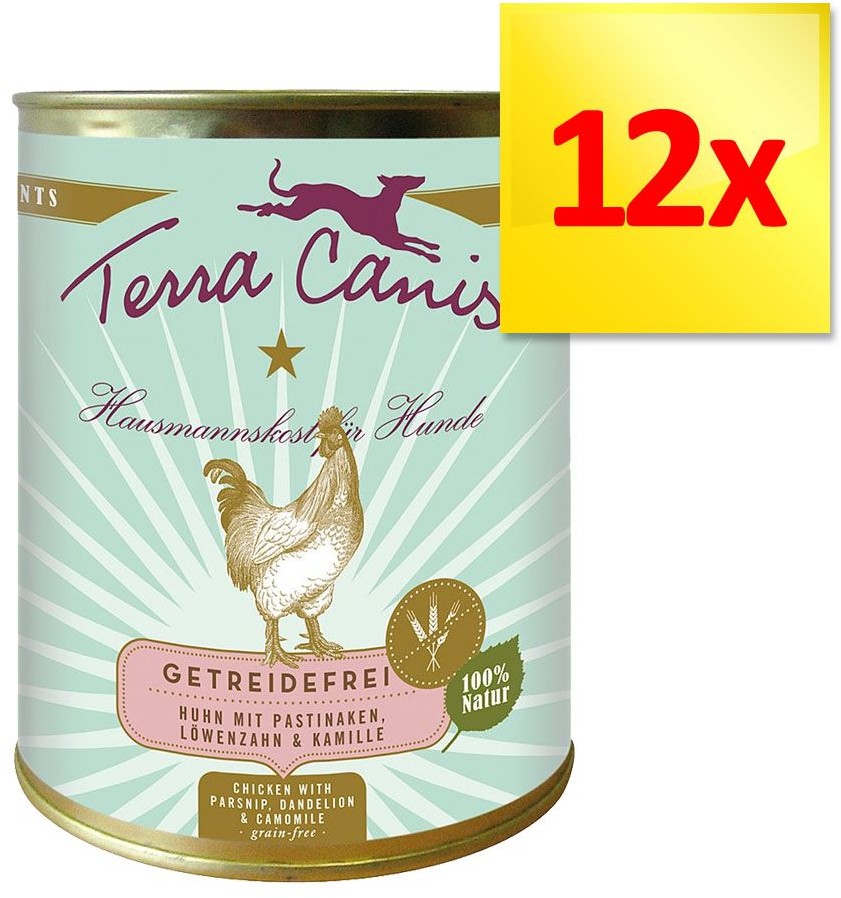 Terra Canis Korzystny zestaw bez zbóż, 12 x 800 g - Dziczyzna z ziemniakami, jabłkiem i żurawiną