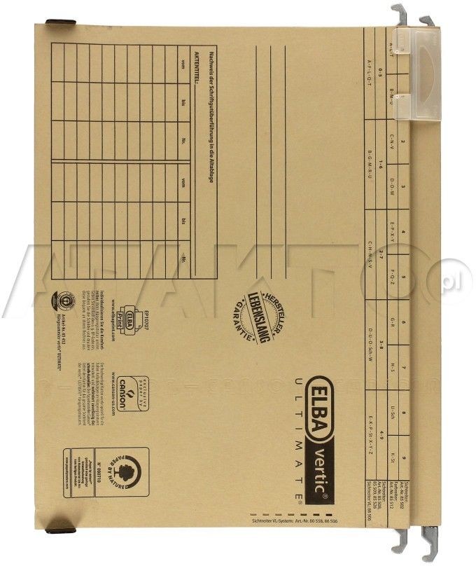 Elba Teczka zawieszkowa A4 brązowa 2cm Vertic 85452 EB5293