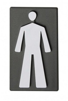 Domino OZNACZENIE SAMOPRZYLEPNE WC GRAFIT 50x45 CHŁOPCZYK
