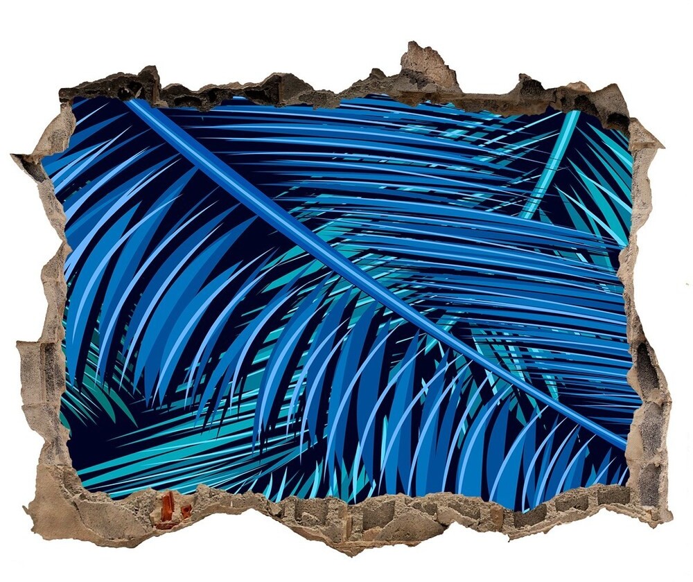 Wallmuralia.pl Naklejka 3D dziura samoprzylepna Liście palmy